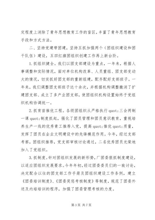 企业共青团委工作总结范文.docx