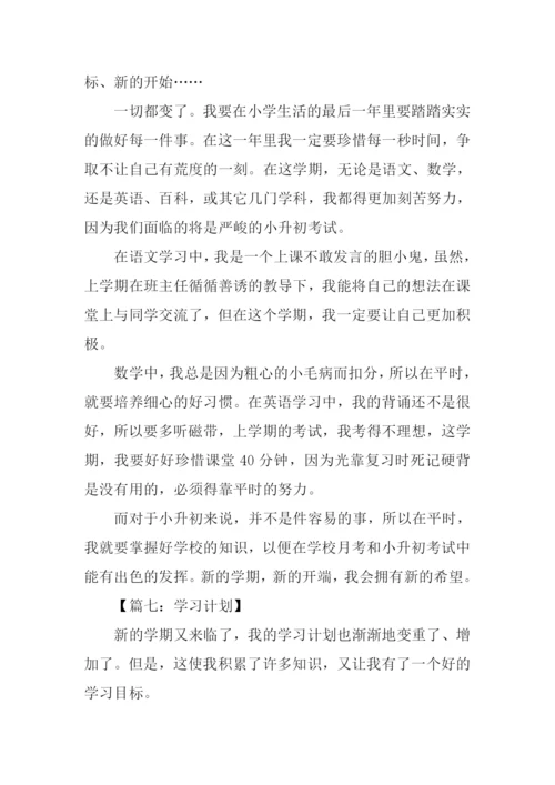 学习计划作文500字.docx