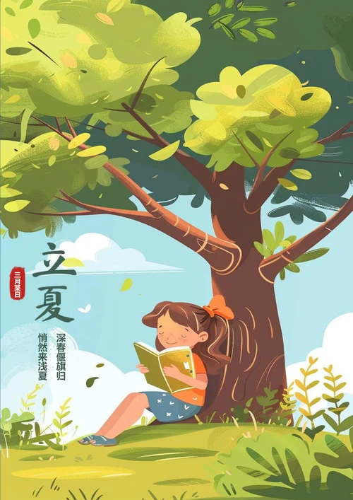 悄然来浅夏立夏节气海报