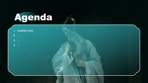绿色中国风汉服活动通用PPT主题