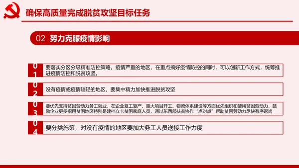 学习决战决胜脱贫攻坚座谈会重要讲话PPT模板