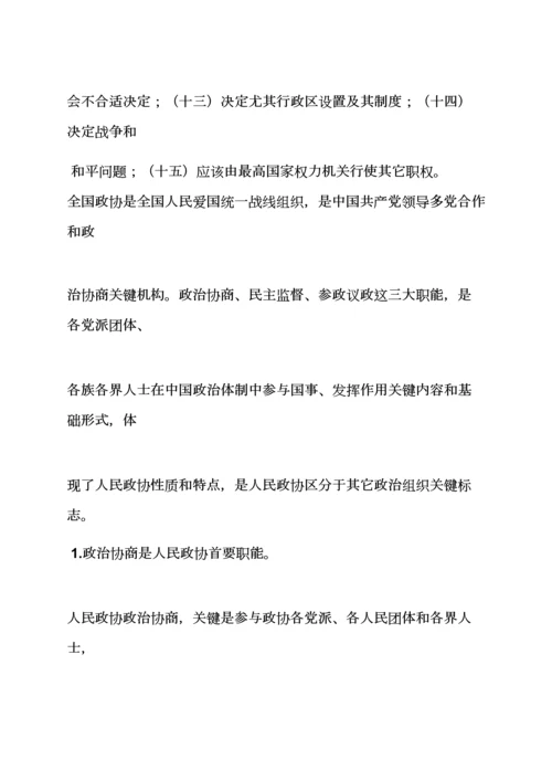 岗位职能职责之人大政协的职责.docx