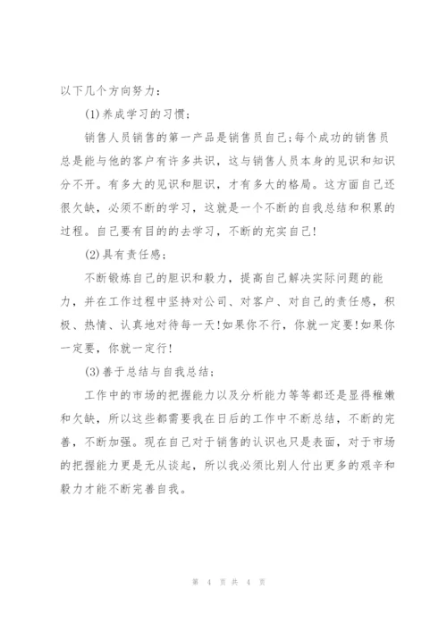 销售人员月度工作个人总结.docx