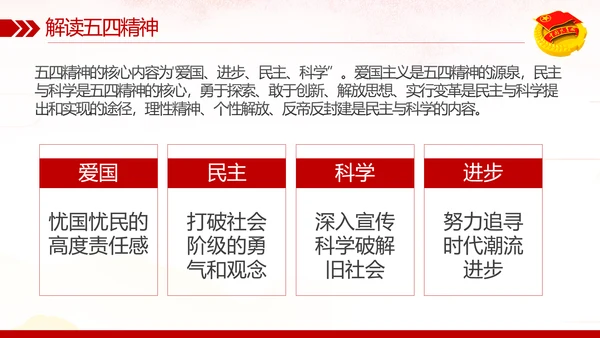 弘扬五四精神做新时代合格共青团员PPT模板