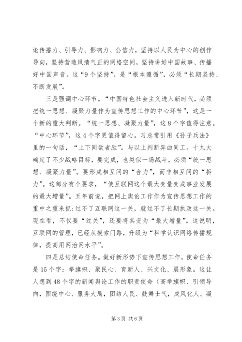 有关全国宣传思想工作会议学习体会.docx