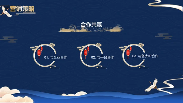 蓝金中国风中秋节活动策划方案通用PPT模板