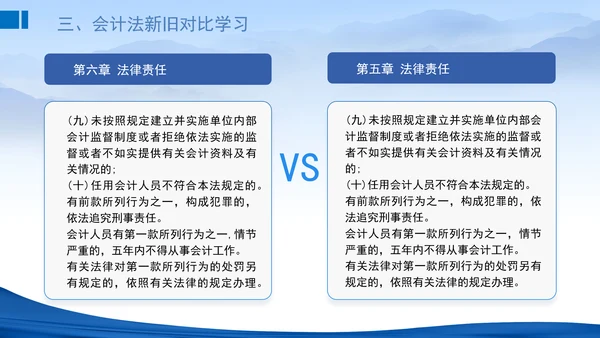 2024新修订中华人民共和国会计法新旧对比学习解读PPT