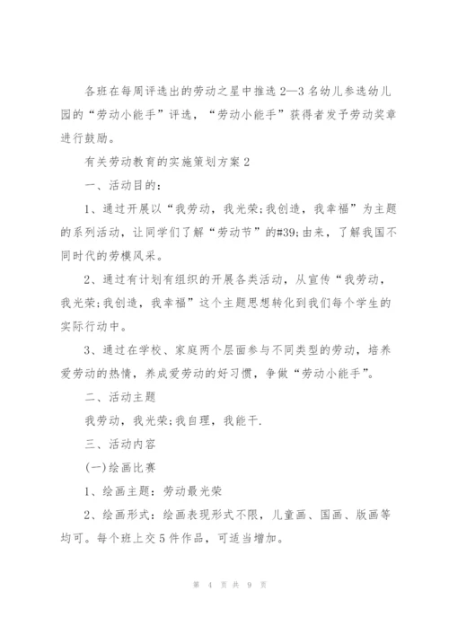 有关劳动教育的实施策划方案.docx