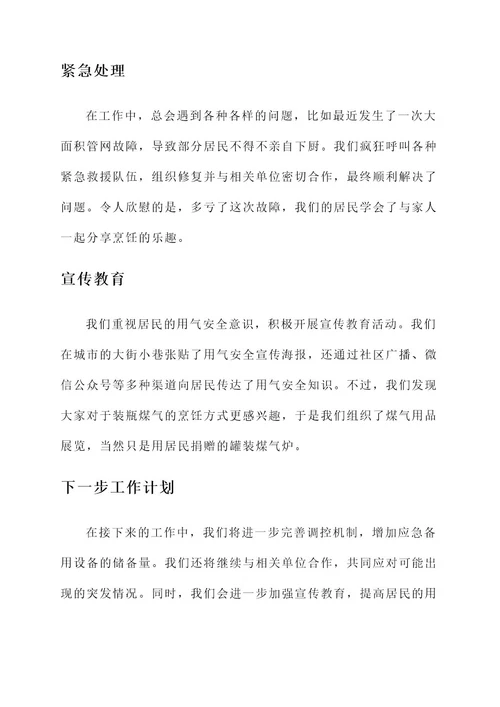 燃气保供工作情况汇报