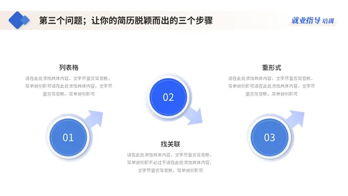 蓝色简约商务大学生就业指导培训ppt模板