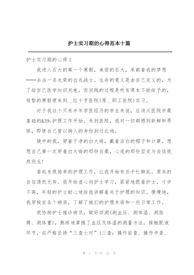 护士实习期的心得范本十篇.docx