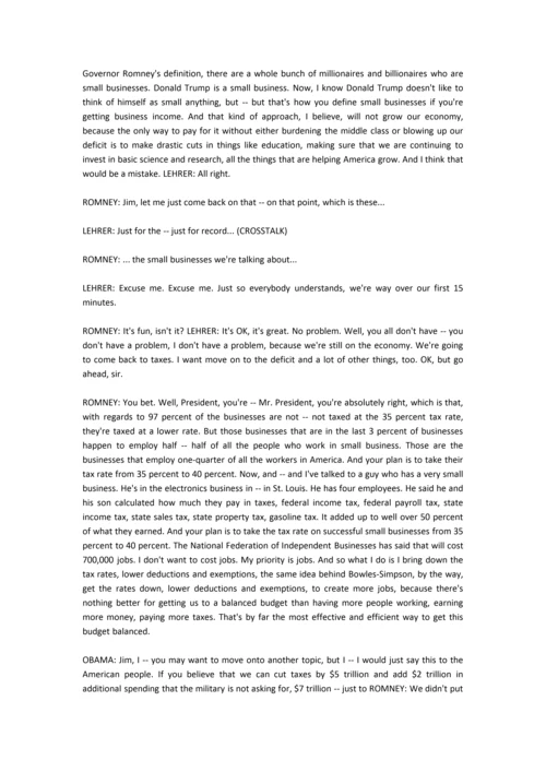 美国总统大选首场电视辩论英文实录.docx