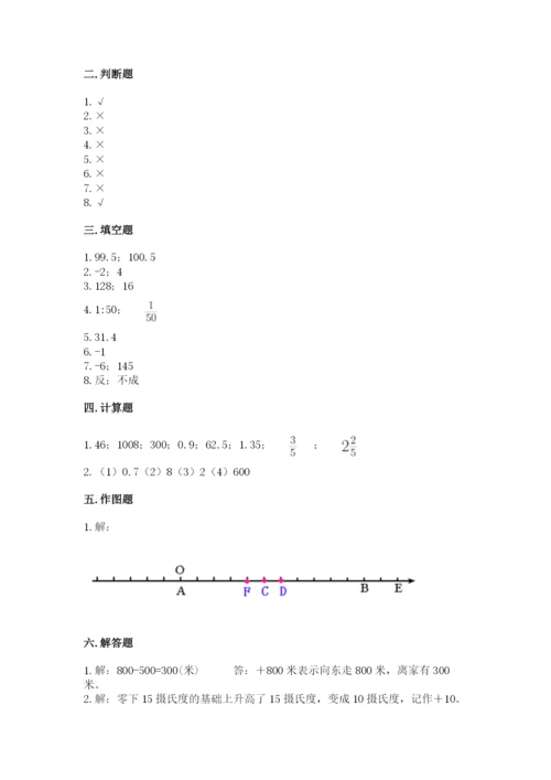 北师大版小学数学六年级下册期末检测试题及答案【典优】.docx