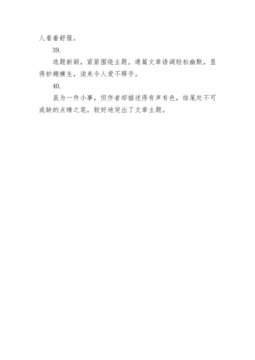 眼睛描写的作文评语.docx