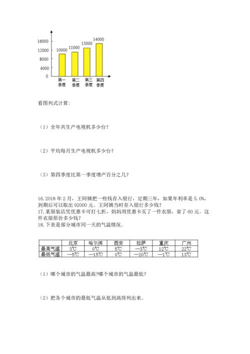 六年级小升初数学解决问题50道（满分必刷）.docx