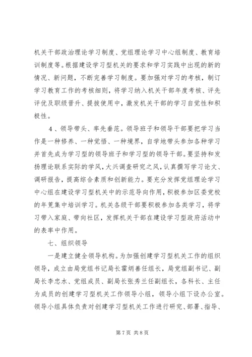 关于创建学习型机关的实施意见 (5).docx