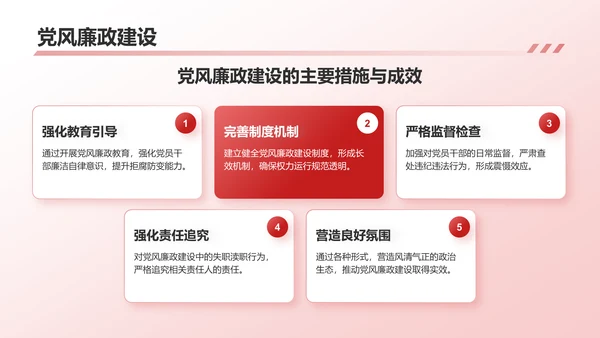 红色简约风党建工作总结PPT模板