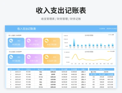 收入支出记账表