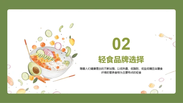 轻食发展趋势报告PPT