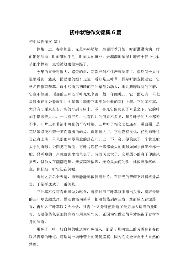 初中状物作文锦集6篇.docx