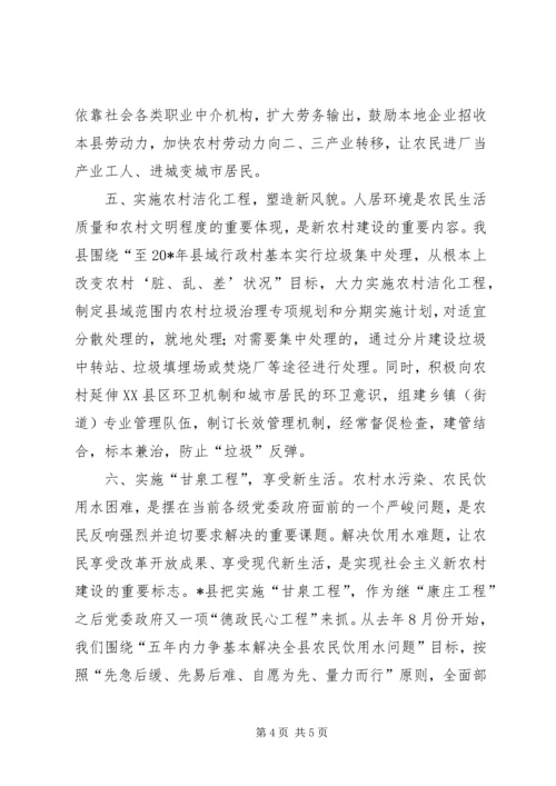 县委书记关于新农村建设讲话.docx