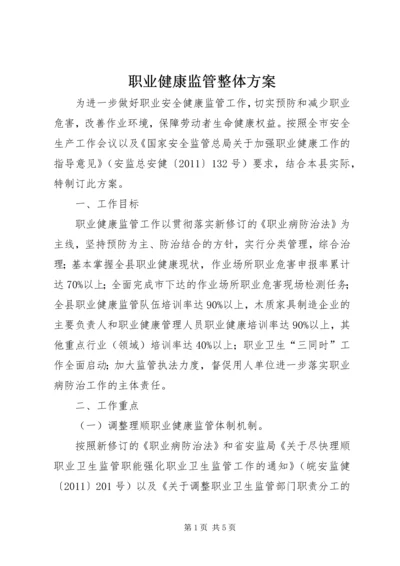 职业健康监管整体方案.docx