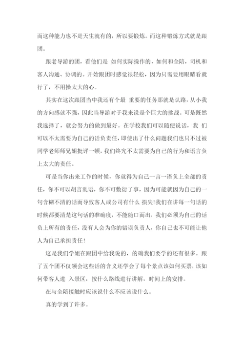 导游行业的实习报告5篇.docx