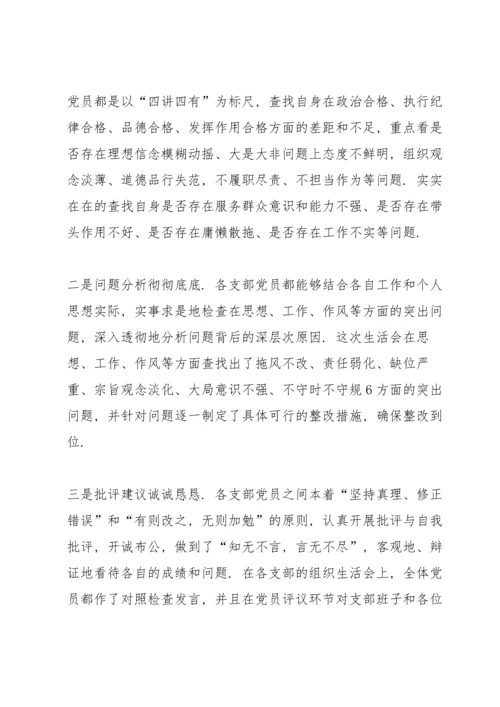 专题组织生活会和民主评议党员工作总结.docx