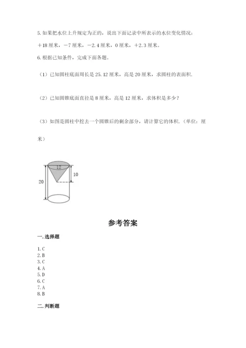 冀教版小升初数学模拟试卷精品【典优】.docx