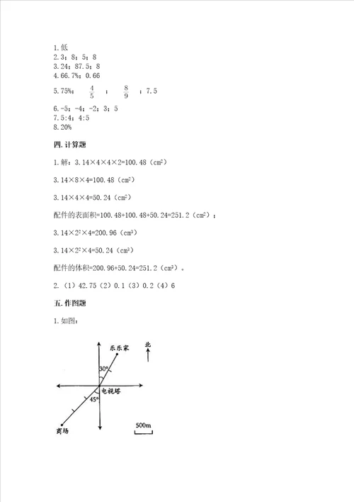 小学毕业监测数学试卷附参考答案典型题