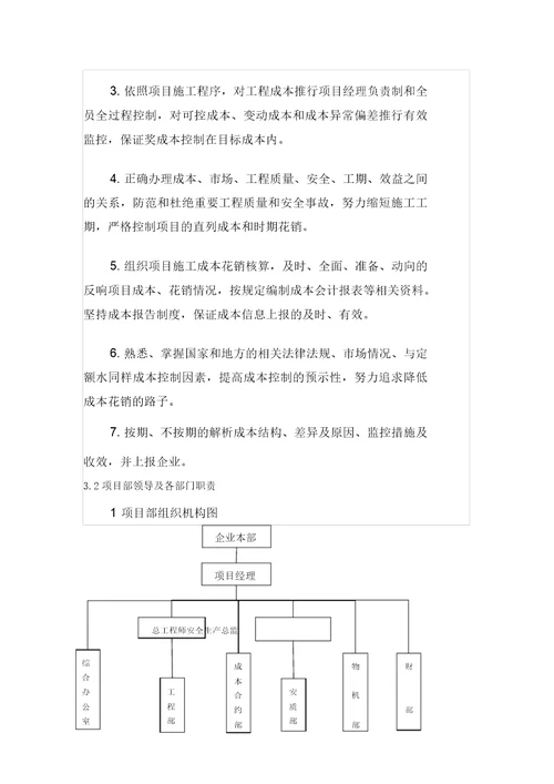 XXX工程责任成本管理体系1