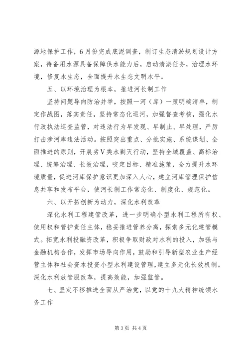 水务局XX年工作计划.docx
