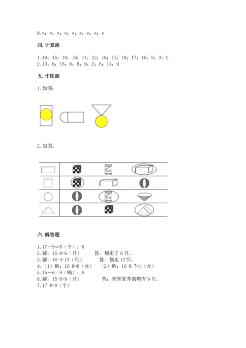 人教版一年级下册数学期中测试卷（能力提升）.docx