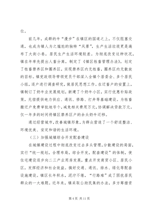 关于×镇小城镇建设的调查与思考 (2).docx