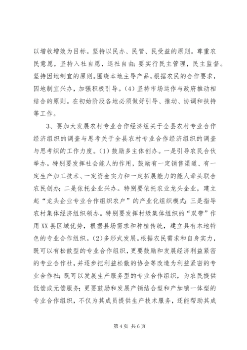 关于全县农村专业合作经济组织的调查与思考 (4).docx