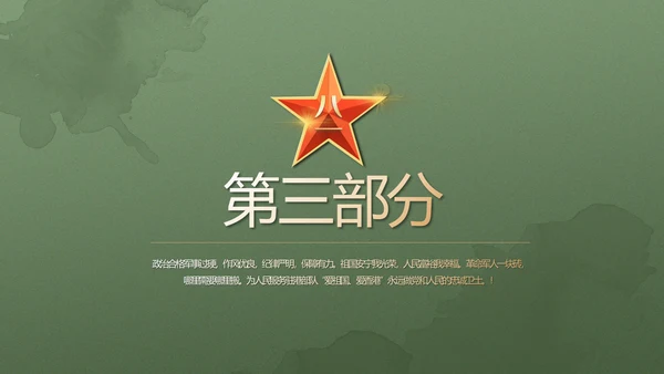 绿色大气士兵心理健康动态PPT模板