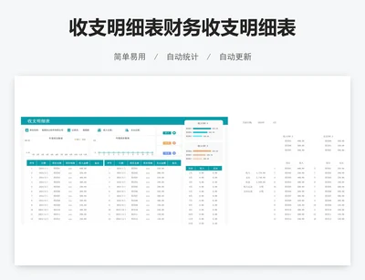 收支明细表财务收支明细表