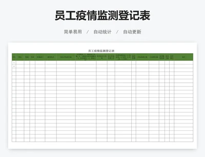 员工疫情监测登记表