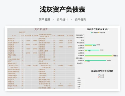 浅灰资产负债表