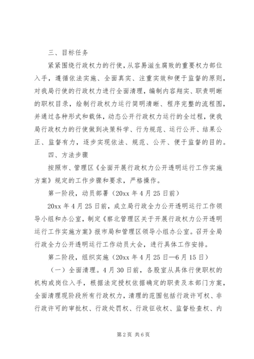 财政局关于开展行政权力公开透明运行工作的实施方案 (2).docx