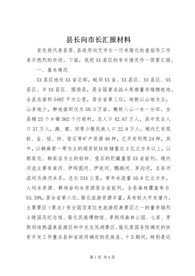 县长向市长汇报材料 (2).docx