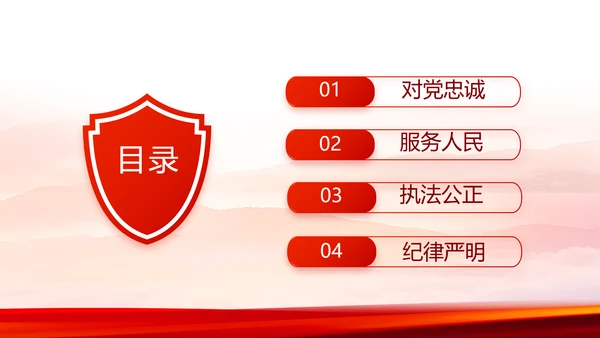 红色大气公安民警工作总结动态PPT
