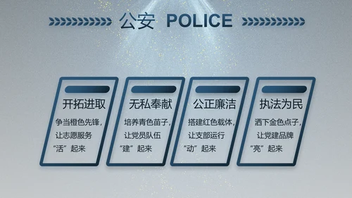 大气公安年终工作总结新年计划PPT