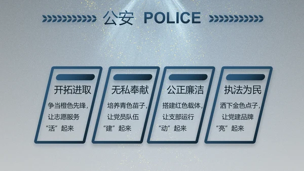 大气公安年终工作总结新年计划PPT