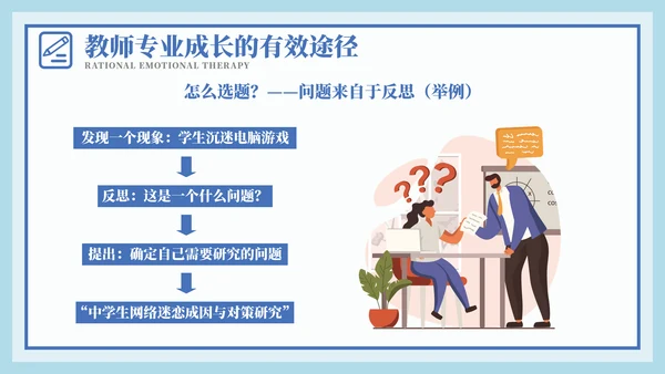 网站风教师专业成长教师培训PPT模板