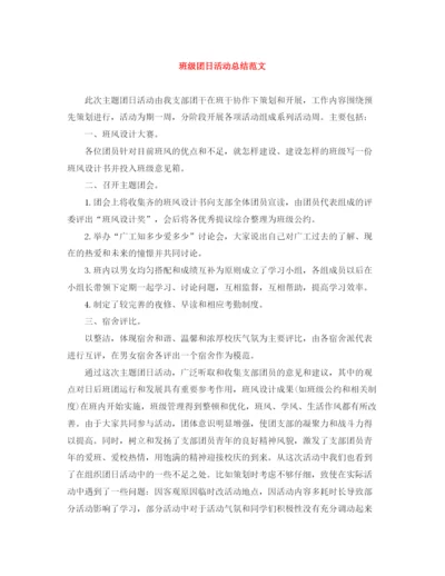 精编之班级团日活动总结范文.docx