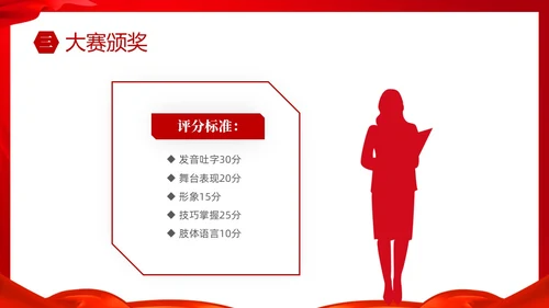 红色简约大气校园诗词朗诵大赛PPT