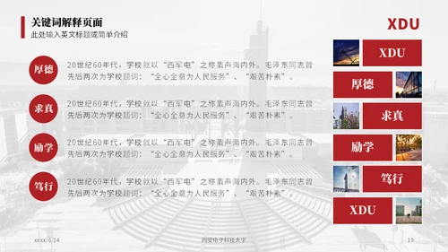 西安电子科技大学论文答辩通用ppt模板