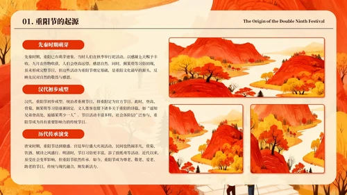 橙色中国风重阳节介绍PPT模板
