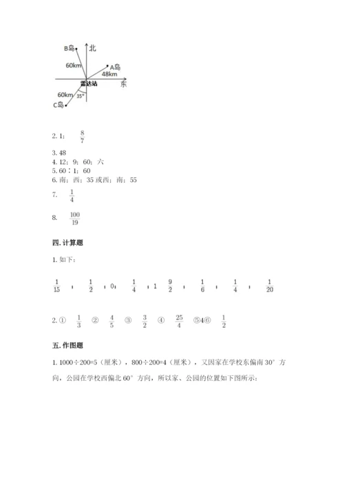 人教版小学六年级上册数学期末测试卷及下载答案.docx